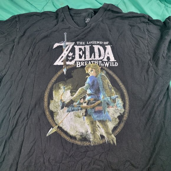 The Legend of Zelda Breath Of The Wild Adult Unisex XL Black Short Sleeve TShirt - Picture 5 of 10